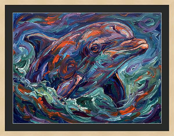 Bottlenose Dolphin In Expressionist Style