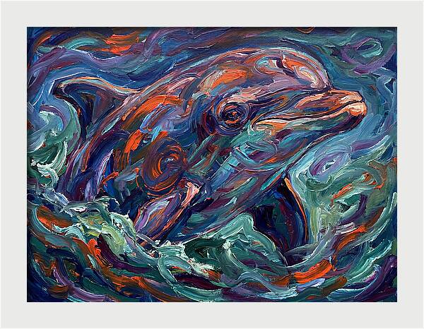 Bottlenose Dolphin In Expressionist Style