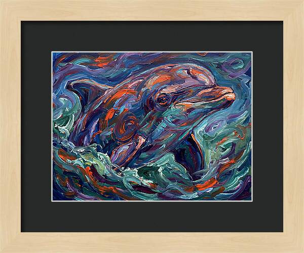 Bottlenose Dolphin In Expressionist Style