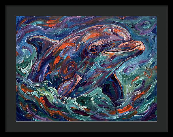 Bottlenose Dolphin In Expressionist Style