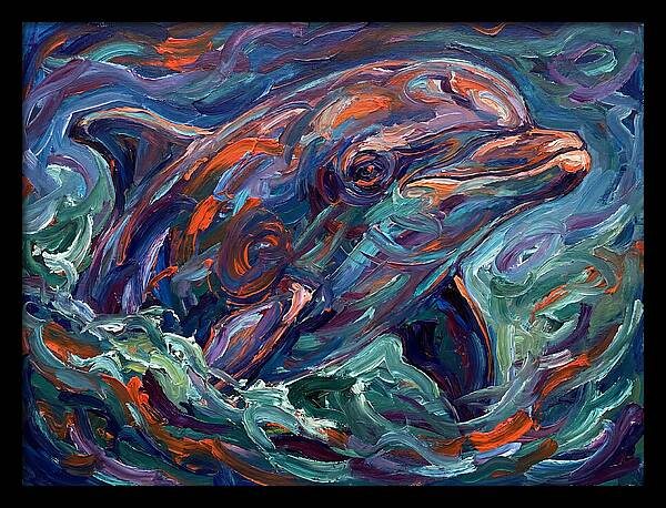 Bottlenose Dolphin In Expressionist Style