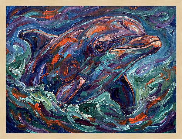 Bottlenose Dolphin In Expressionist Style