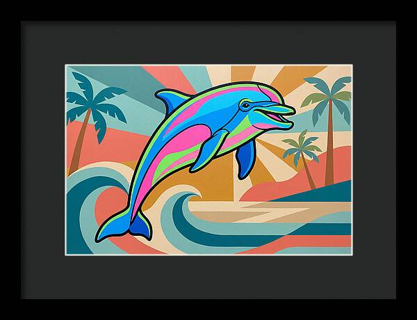 Bottlenose Dolphin In Vibrant Colors