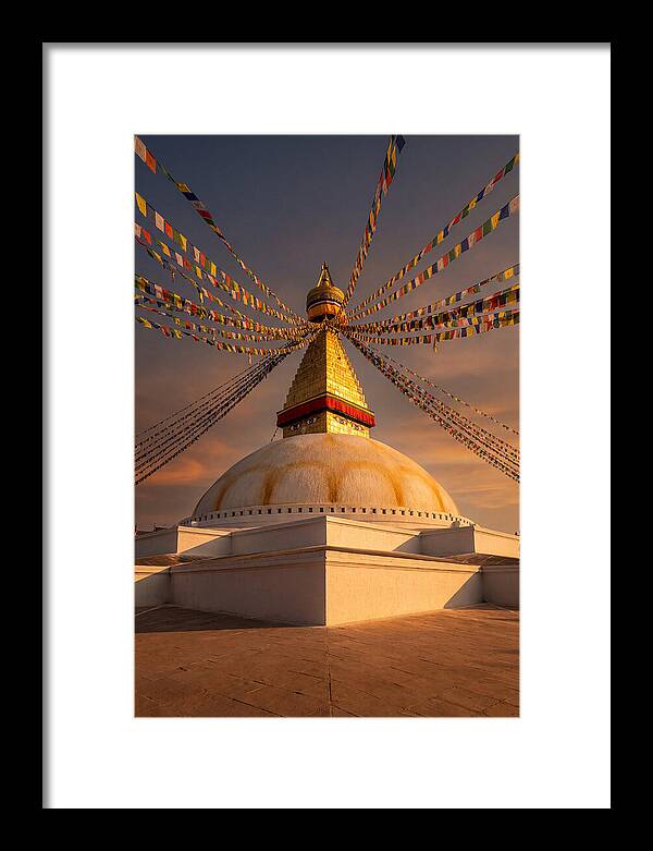 Boudhanath Stupa At Golden Hour
