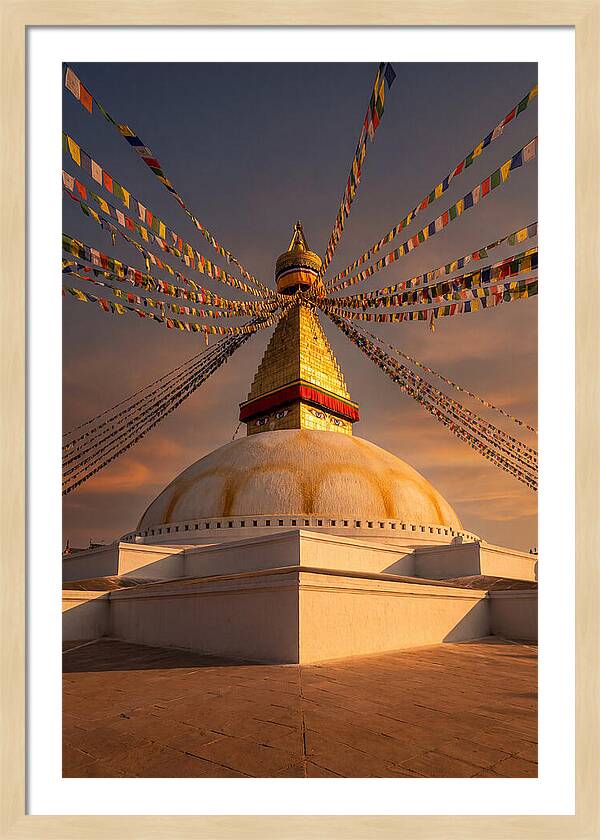 Boudhanath Stupa At Golden Hour