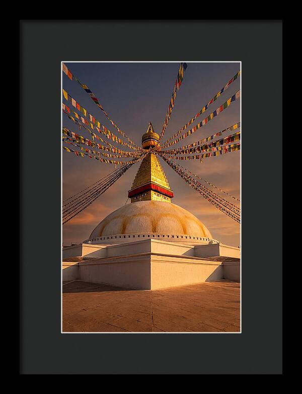 Boudhanath Stupa At Golden Hour