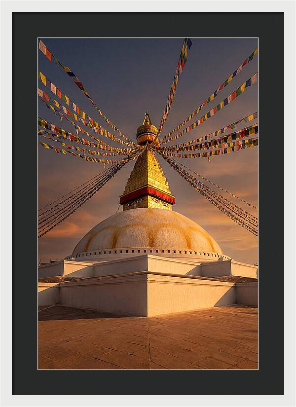 Boudhanath Stupa At Golden Hour