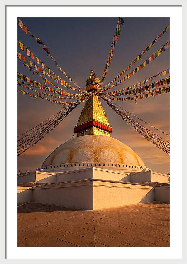 Boudhanath Stupa At Golden Hour