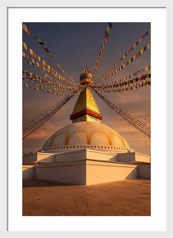 Boudhanath Stupa At Golden Hour