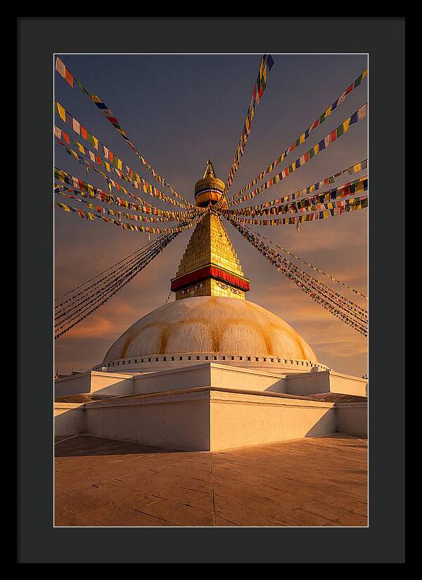 Boudhanath Stupa At Golden Hour