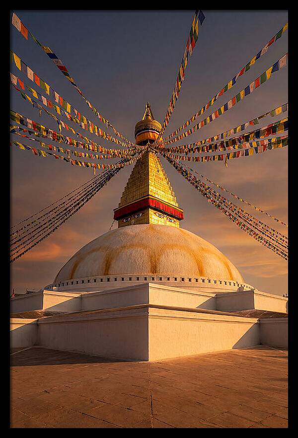 Boudhanath Stupa At Golden Hour