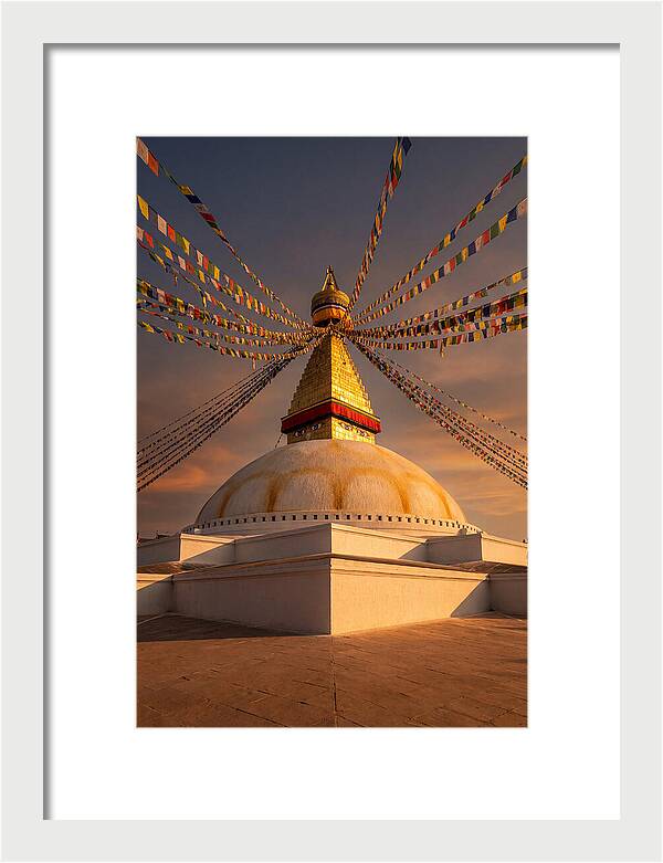 Boudhanath Stupa At Golden Hour
