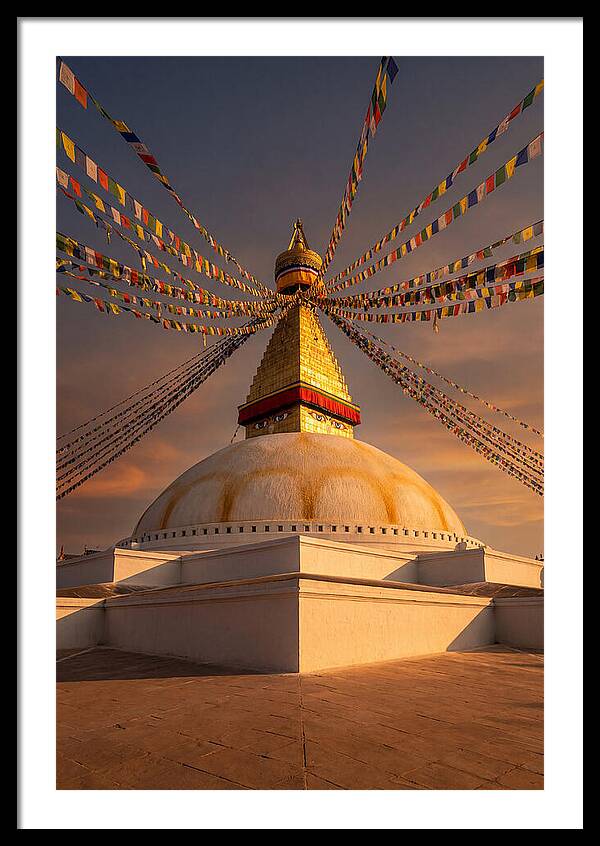 Boudhanath Stupa At Golden Hour