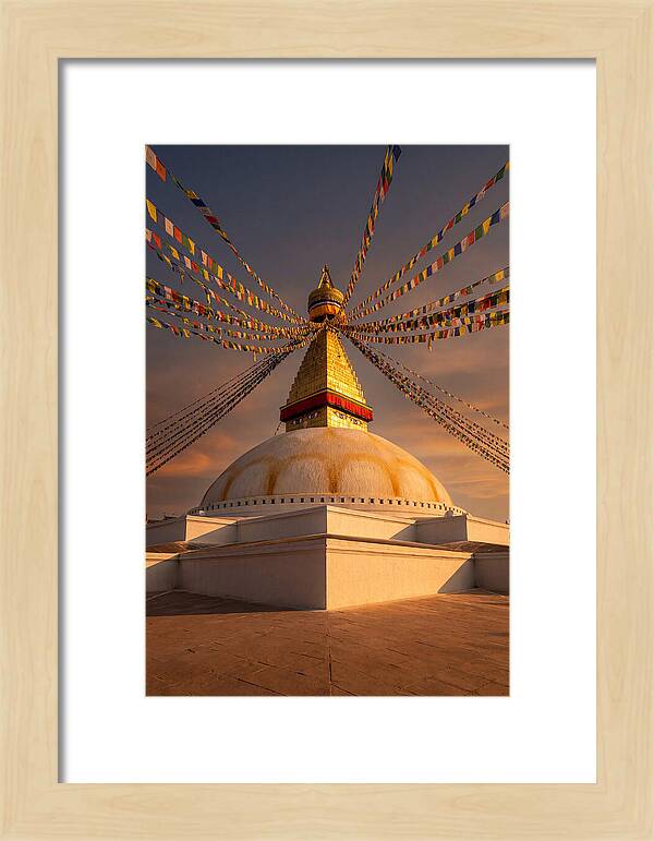 Boudhanath Stupa At Golden Hour