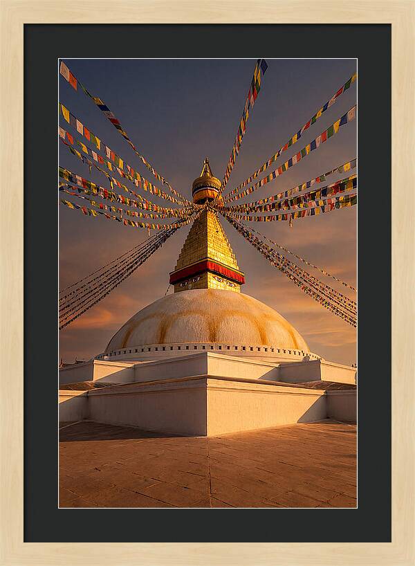 Boudhanath Stupa At Golden Hour
