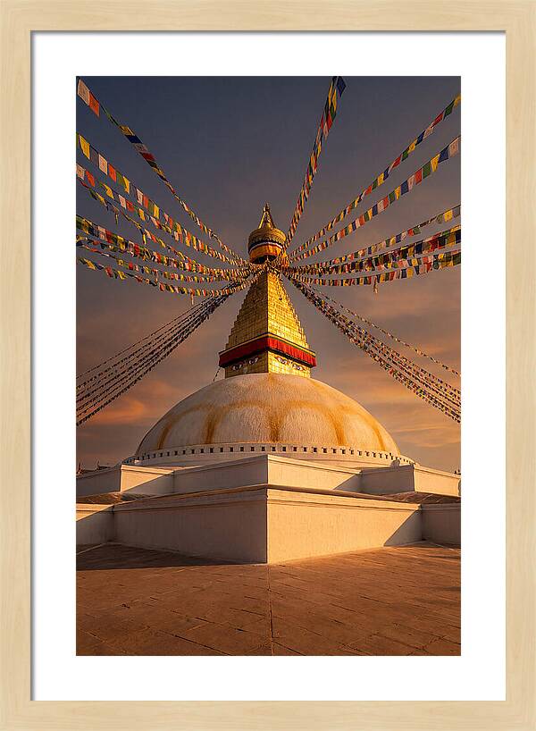 Boudhanath Stupa At Golden Hour