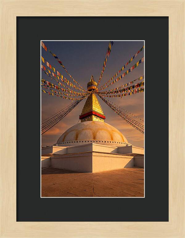 Boudhanath Stupa At Golden Hour