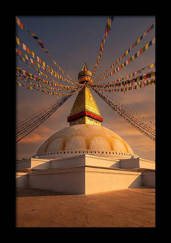 Boudhanath Stupa At Golden Hour