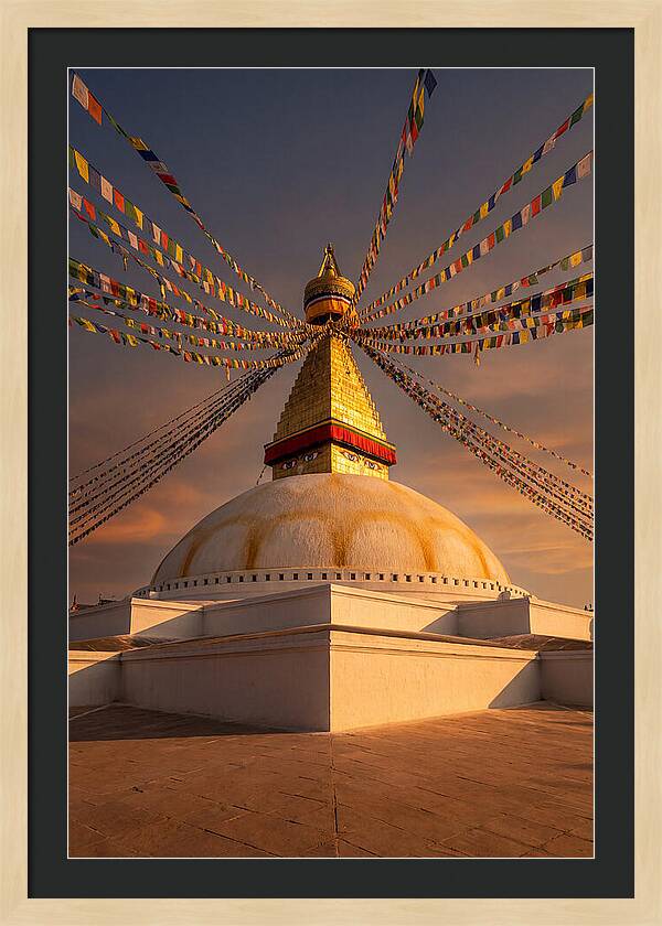 Boudhanath Stupa At Golden Hour