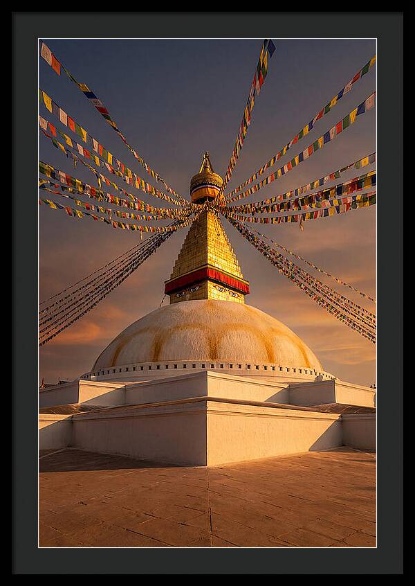 Boudhanath Stupa At Golden Hour