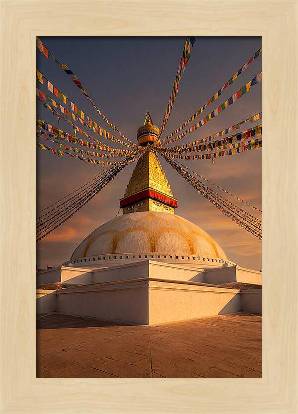 Boudhanath Stupa At Golden Hour