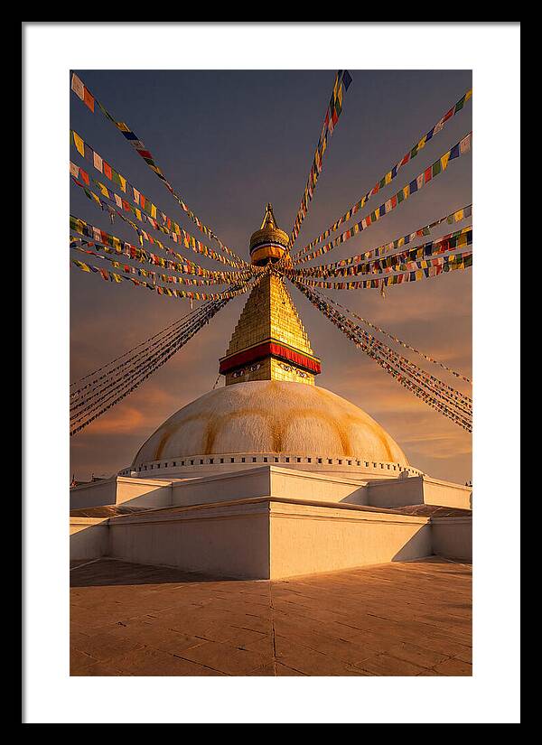 Boudhanath Stupa At Golden Hour