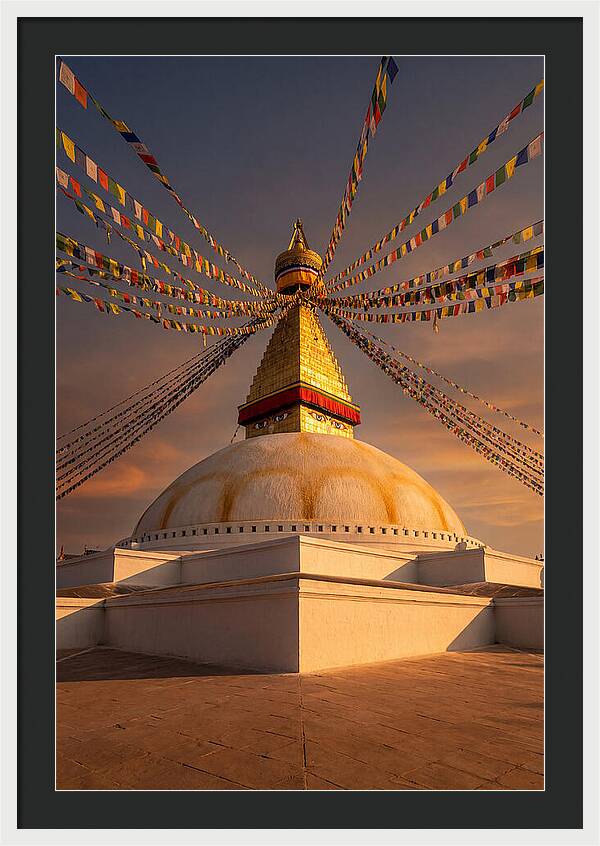 Boudhanath Stupa At Golden Hour