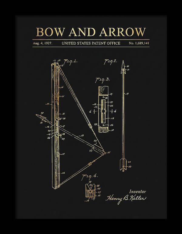 Bow And Arrow Gold Patent Us1689141a