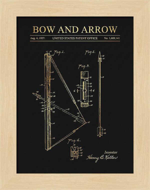 Bow And Arrow Gold Patent Us1689141a