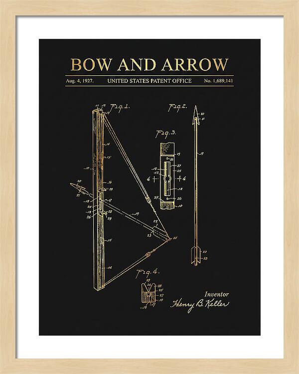 Bow And Arrow Gold Patent Us1689141a