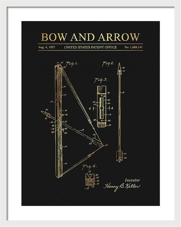 Bow And Arrow Gold Patent Us1689141a