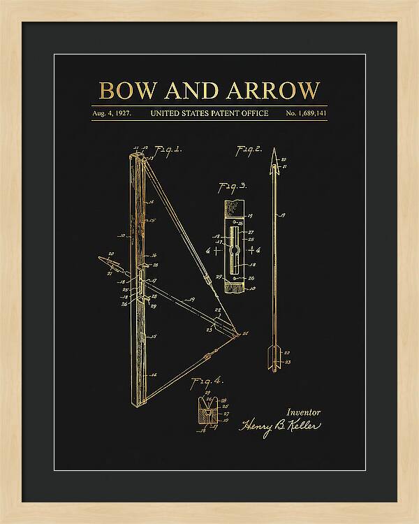 Bow And Arrow Gold Patent Us1689141a