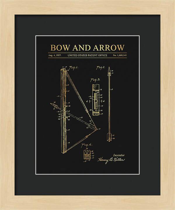 Bow And Arrow Gold Patent Us1689141a