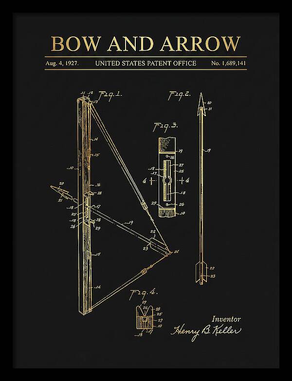 Bow And Arrow Gold Patent Us1689141a