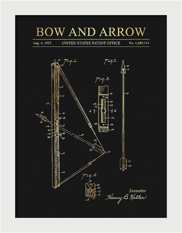 Bow And Arrow Gold Patent Us1689141a