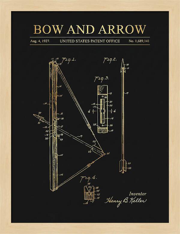 Bow And Arrow Gold Patent Us1689141a