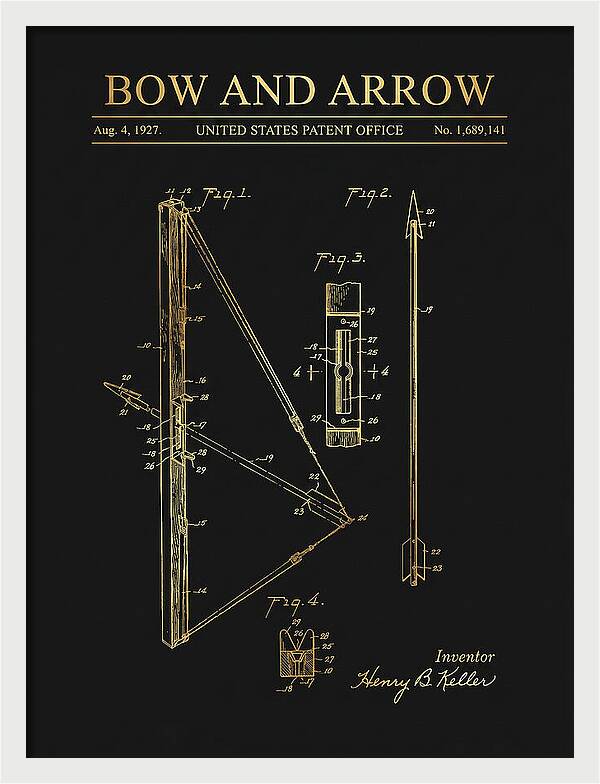 Bow And Arrow Gold Patent Us1689141a