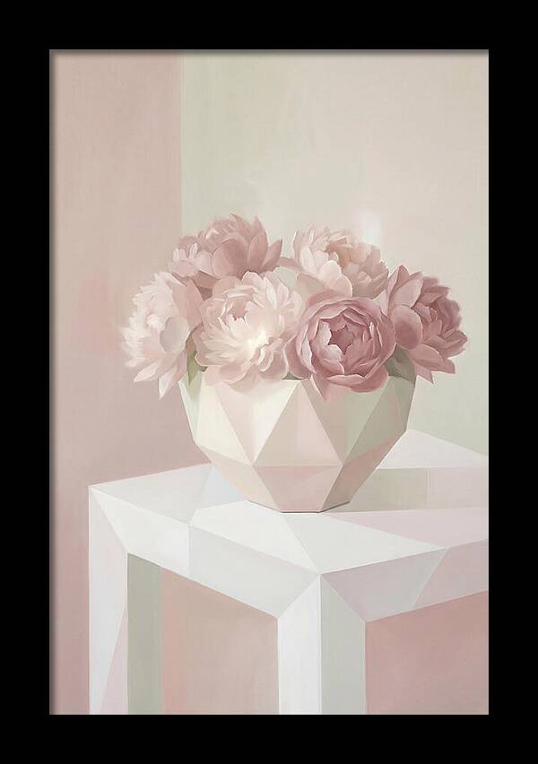 Bowl Of Fluffy Pink Peonies
