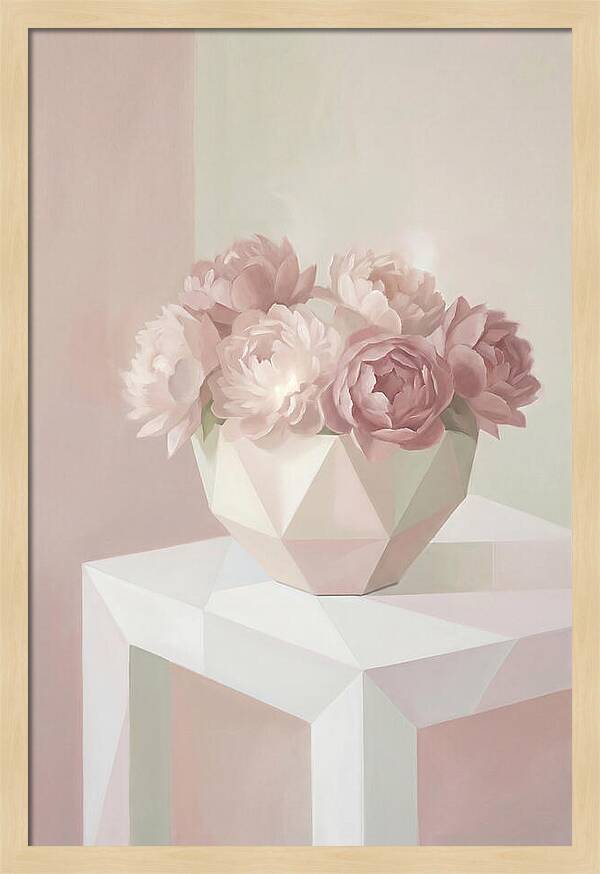 Bowl Of Fluffy Pink Peonies