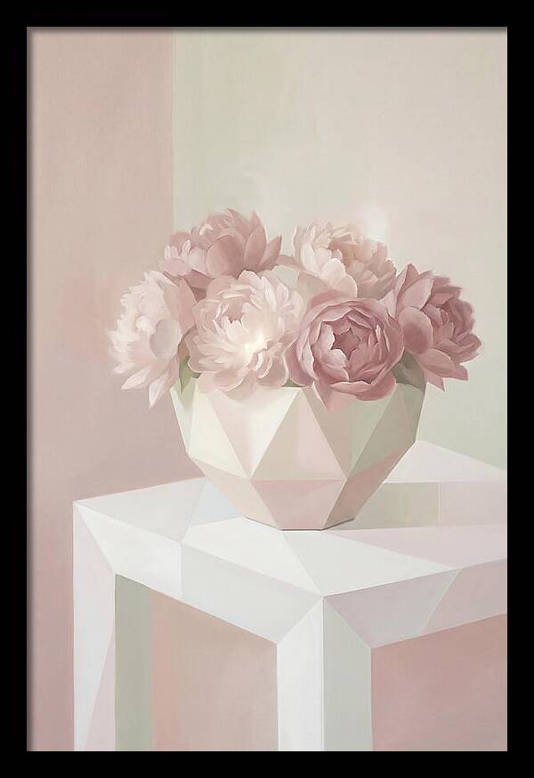 Bowl Of Fluffy Pink Peonies
