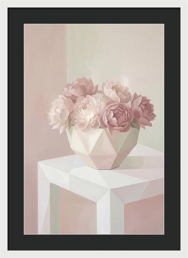 Bowl Of Fluffy Pink Peonies