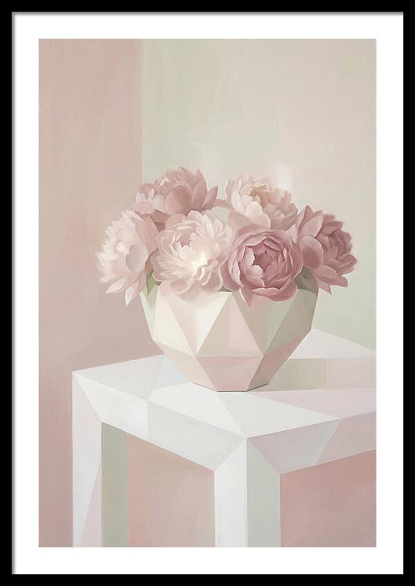 Bowl Of Fluffy Pink Peonies