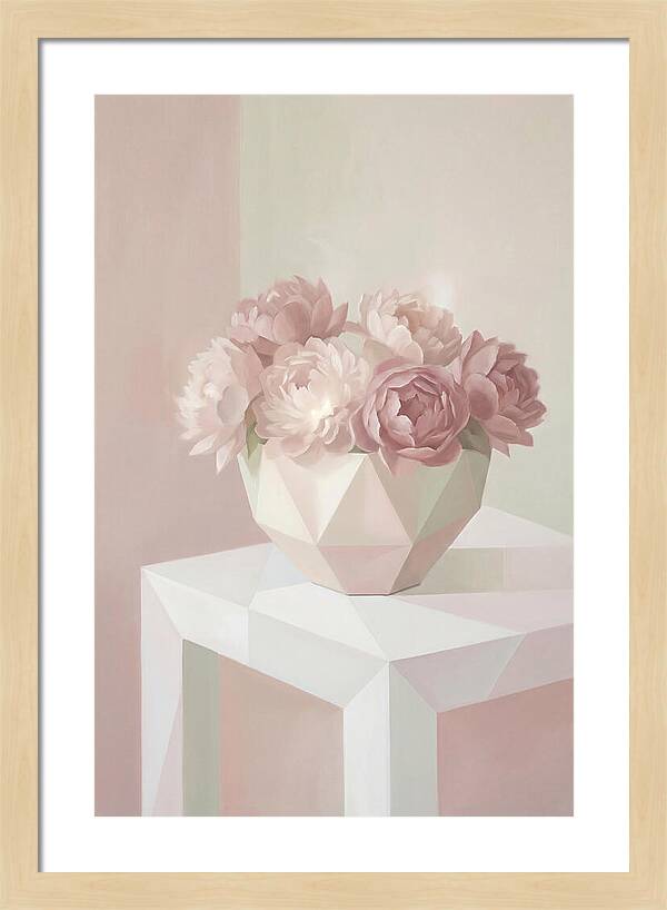 Bowl Of Fluffy Pink Peonies