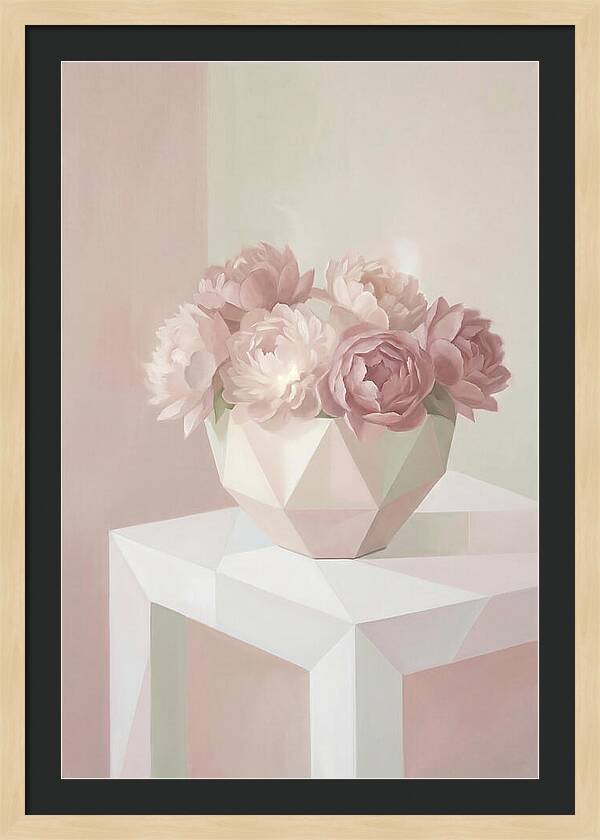 Bowl Of Fluffy Pink Peonies