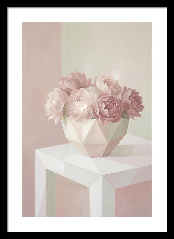 Bowl Of Fluffy Pink Peonies