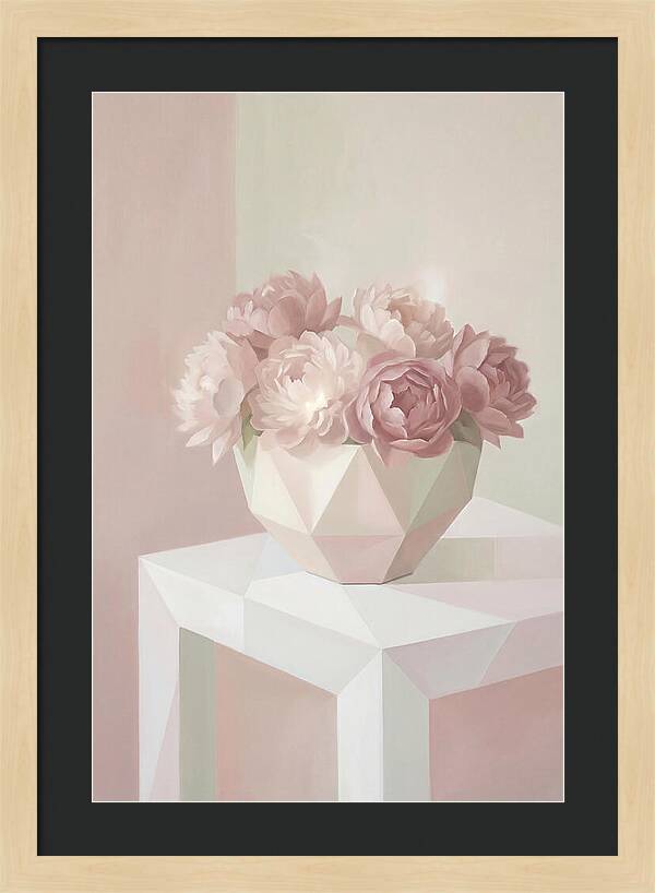 Bowl Of Fluffy Pink Peonies