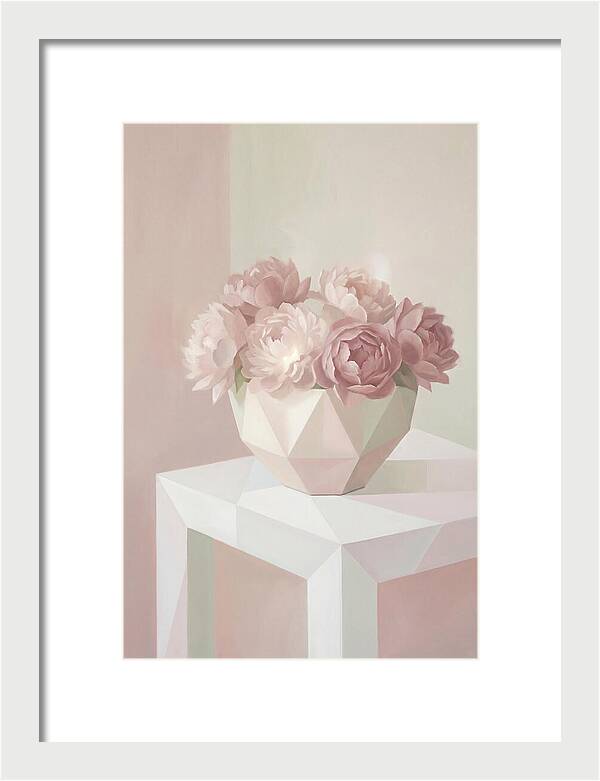 Bowl Of Fluffy Pink Peonies