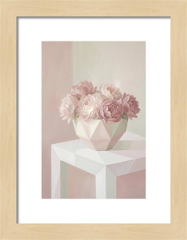 Bowl Of Fluffy Pink Peonies