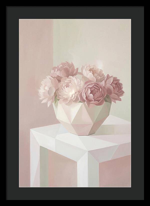 Bowl Of Fluffy Pink Peonies