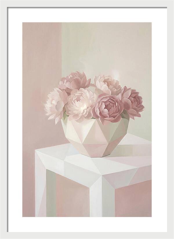 Bowl Of Fluffy Pink Peonies